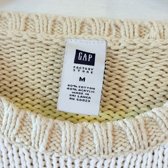 GAP Pastel Multicolor Striped Cotton Knit Cozy Sweater Size M - Picture 3 of 7